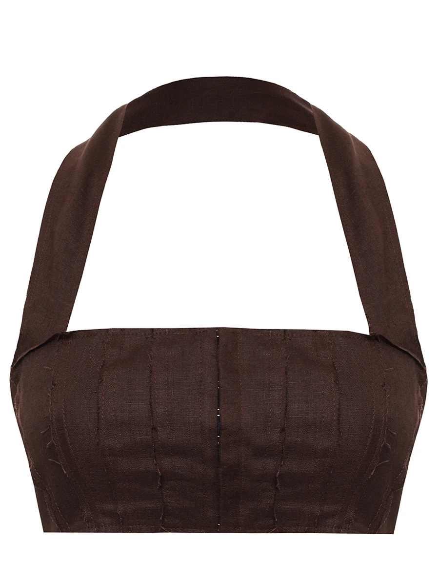 Кроп-топ льняной