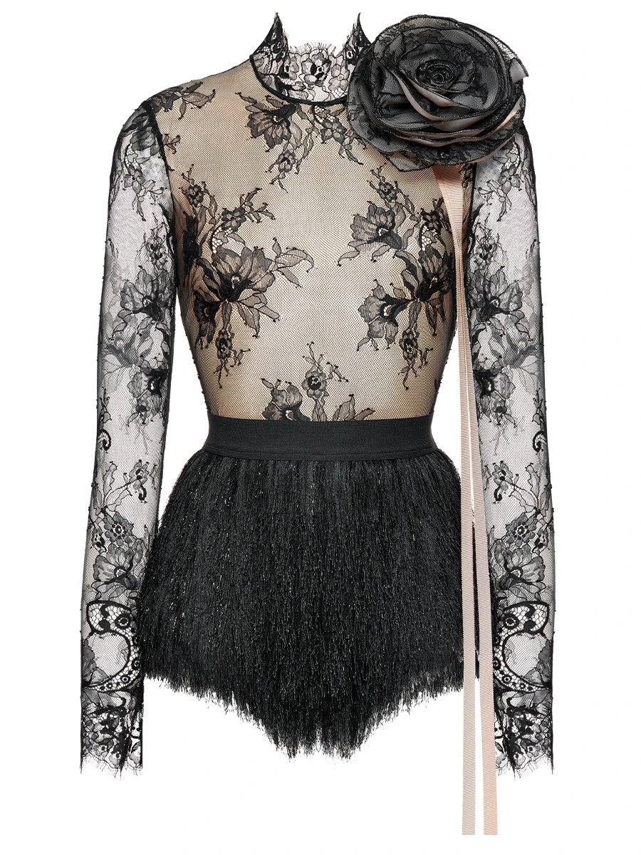 Боди кружевное