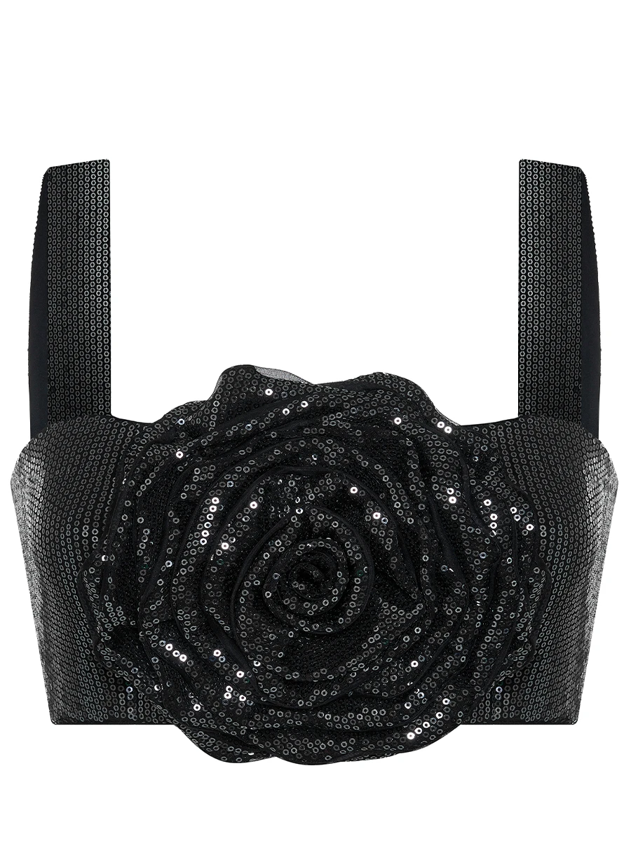 Кроп-топ с пайетками