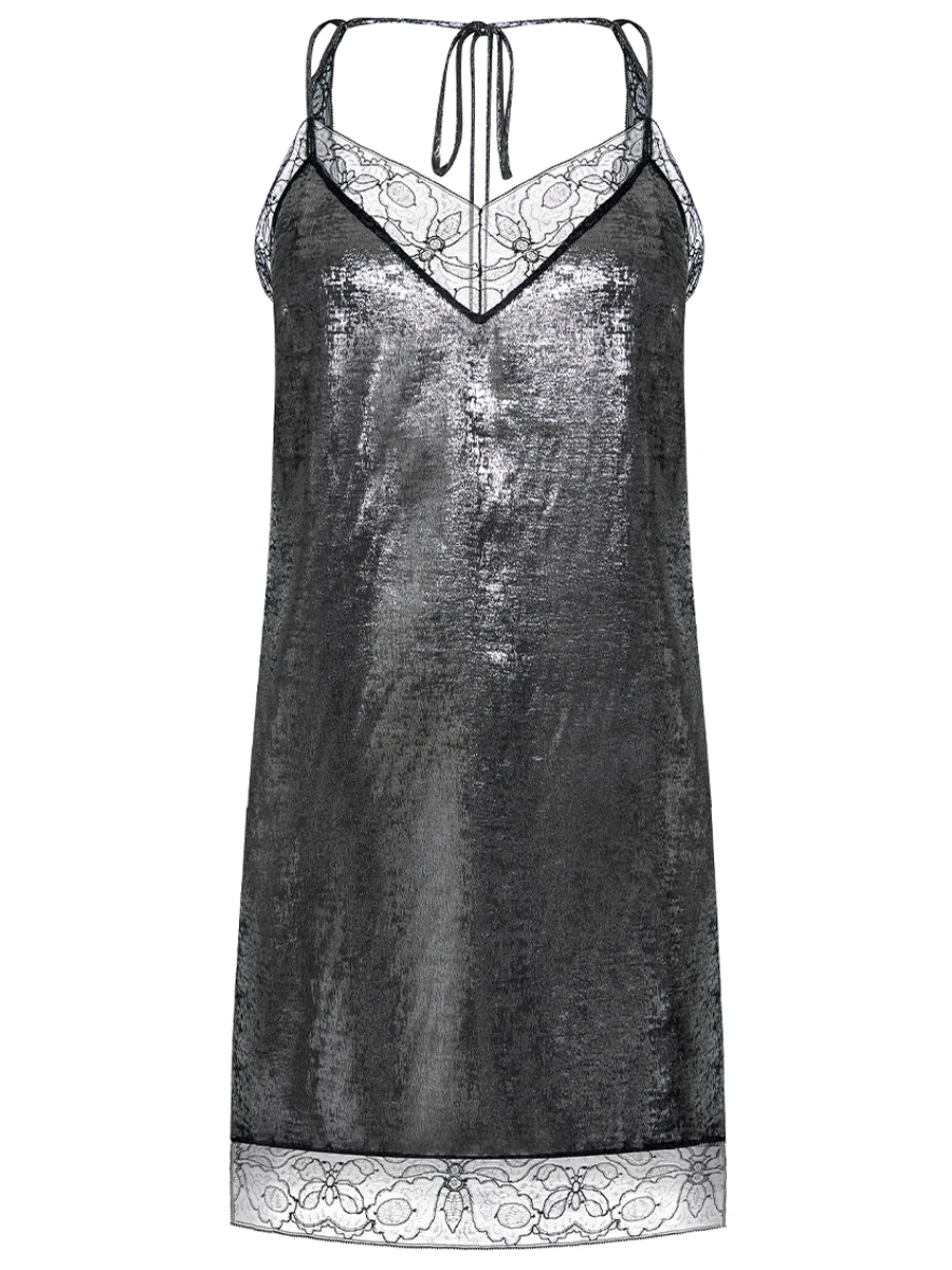 Платье-комбинация с кружевом