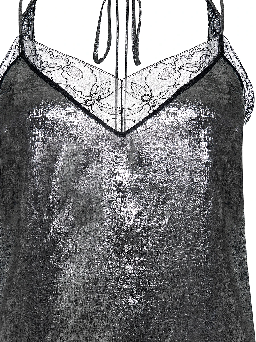 Платье-комбинация с кружевом