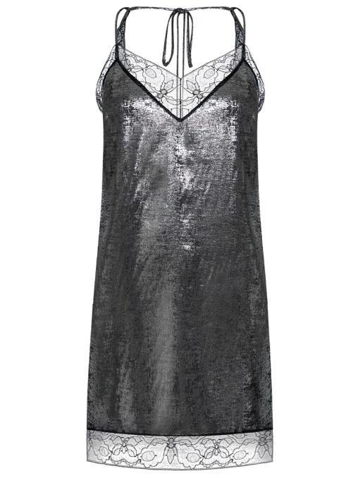 Платье-комбинация с кружевом MAISON ESVE