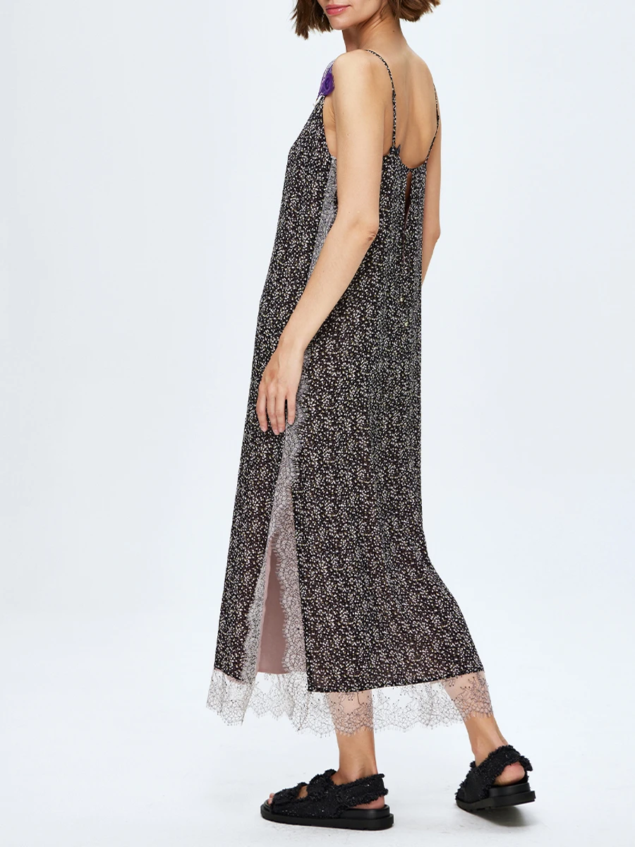 Платье-комбинация с кружевом