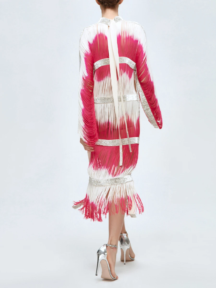 Платье с бахромой