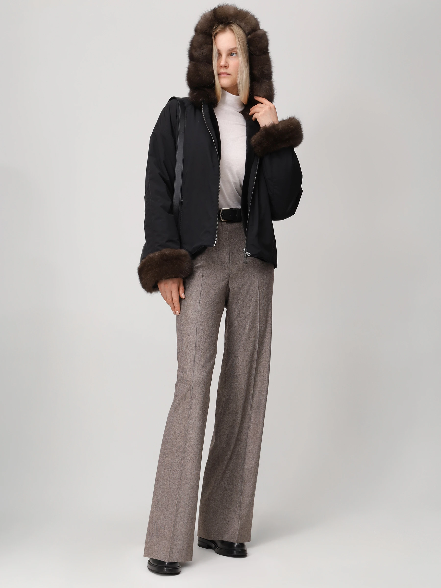 Куртка с мехом соболя и норки