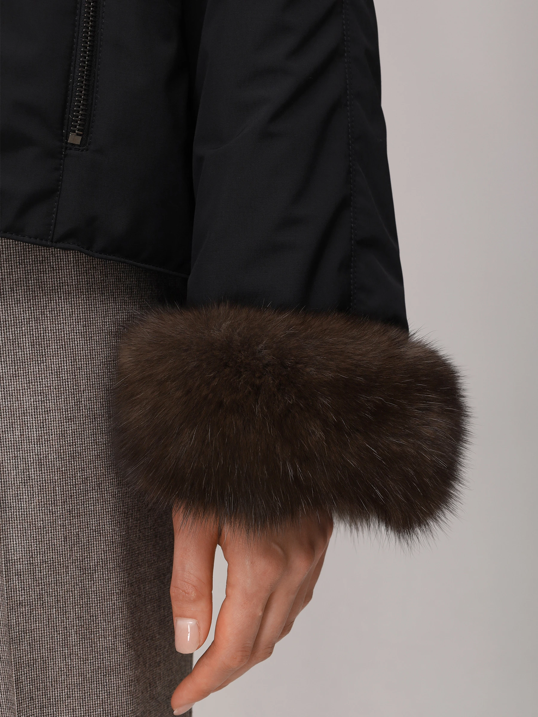 Куртка с мехом соболя и норки