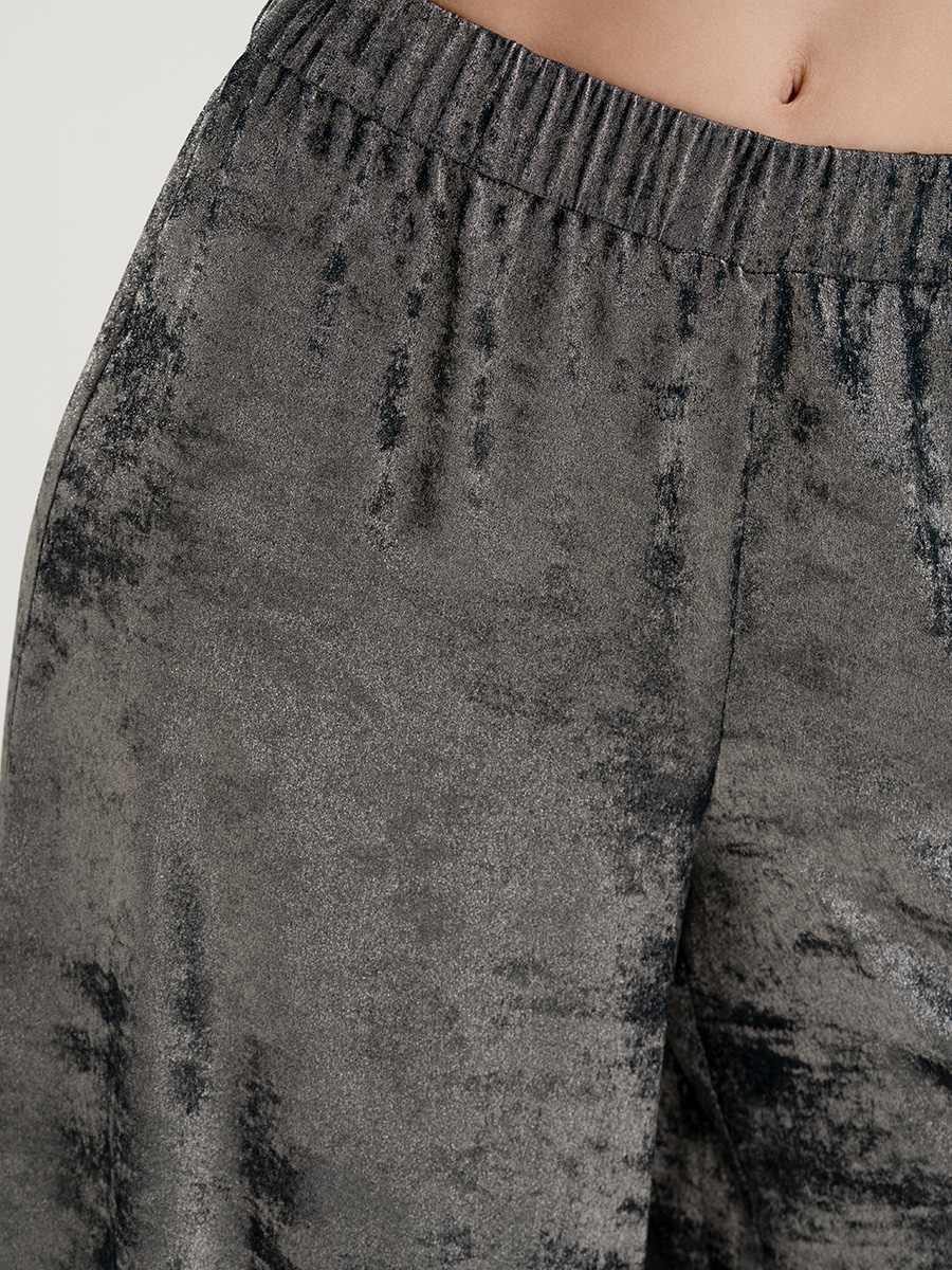 Брюки-палаццо велюровые