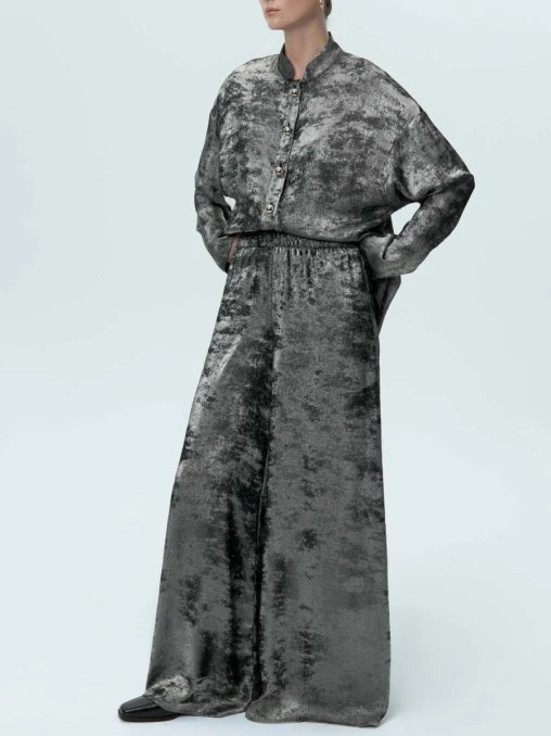 Брюки-палаццо велюровые WITHOUT FAIL