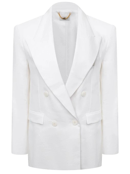 Пиджак из вискозы и льна ELISABETTA FRANCHI
