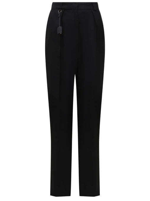 Брюки из вискозы и льна ELISABETTA FRANCHI