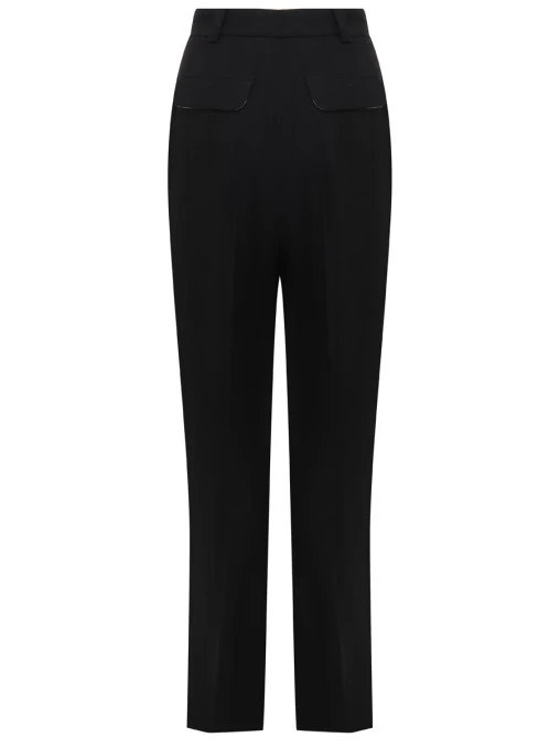 Брюки из вискозы и льна ELISABETTA FRANCHI