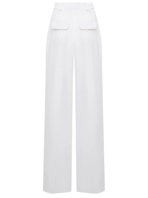 Брюки из вискозы и льна ELISABETTA FRANCHI