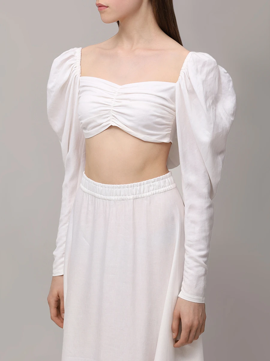 Кроп-топ льняной
