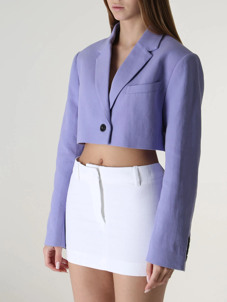 Жакет из хлопка и льна