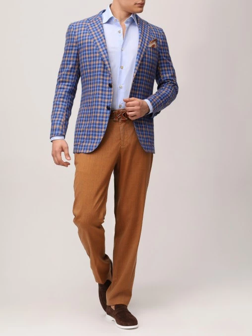 Пиджак в клетку KITON