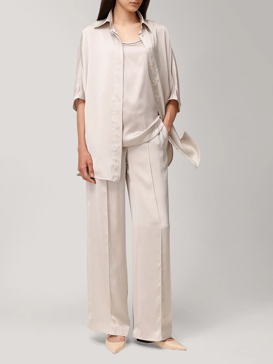 Брюки однотонные