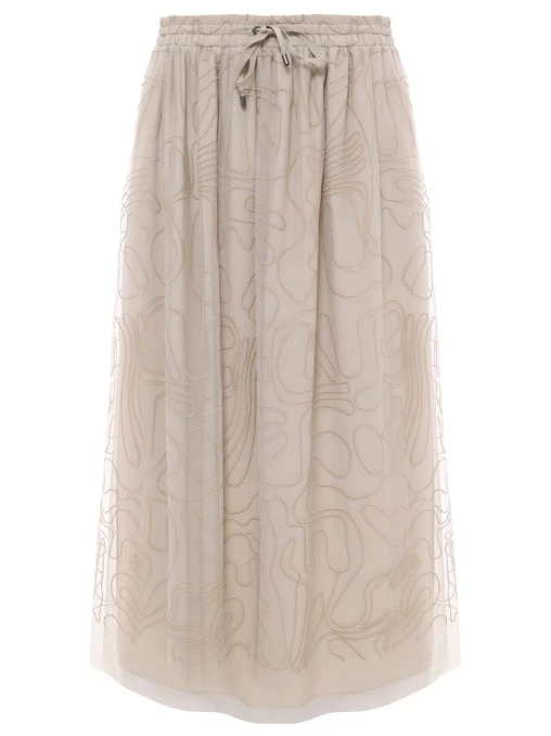 Юбка с вышивкой BRUNELLO CUCINELLI