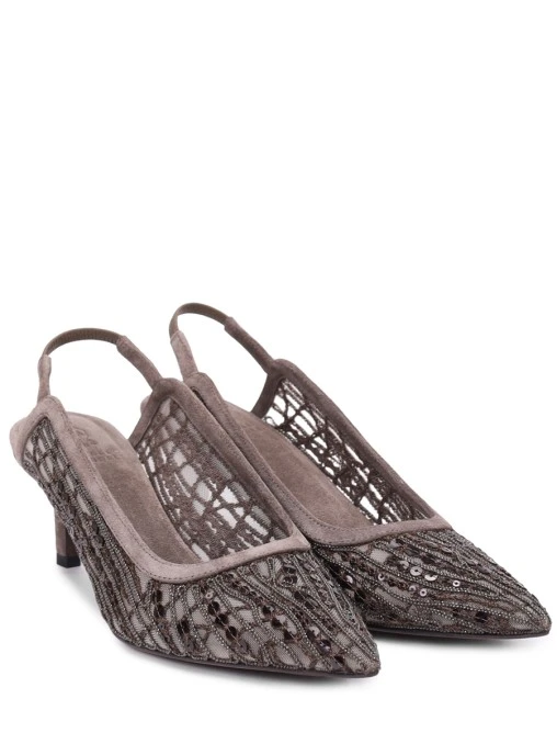 Туфли с пайетками BRUNELLO CUCINELLI