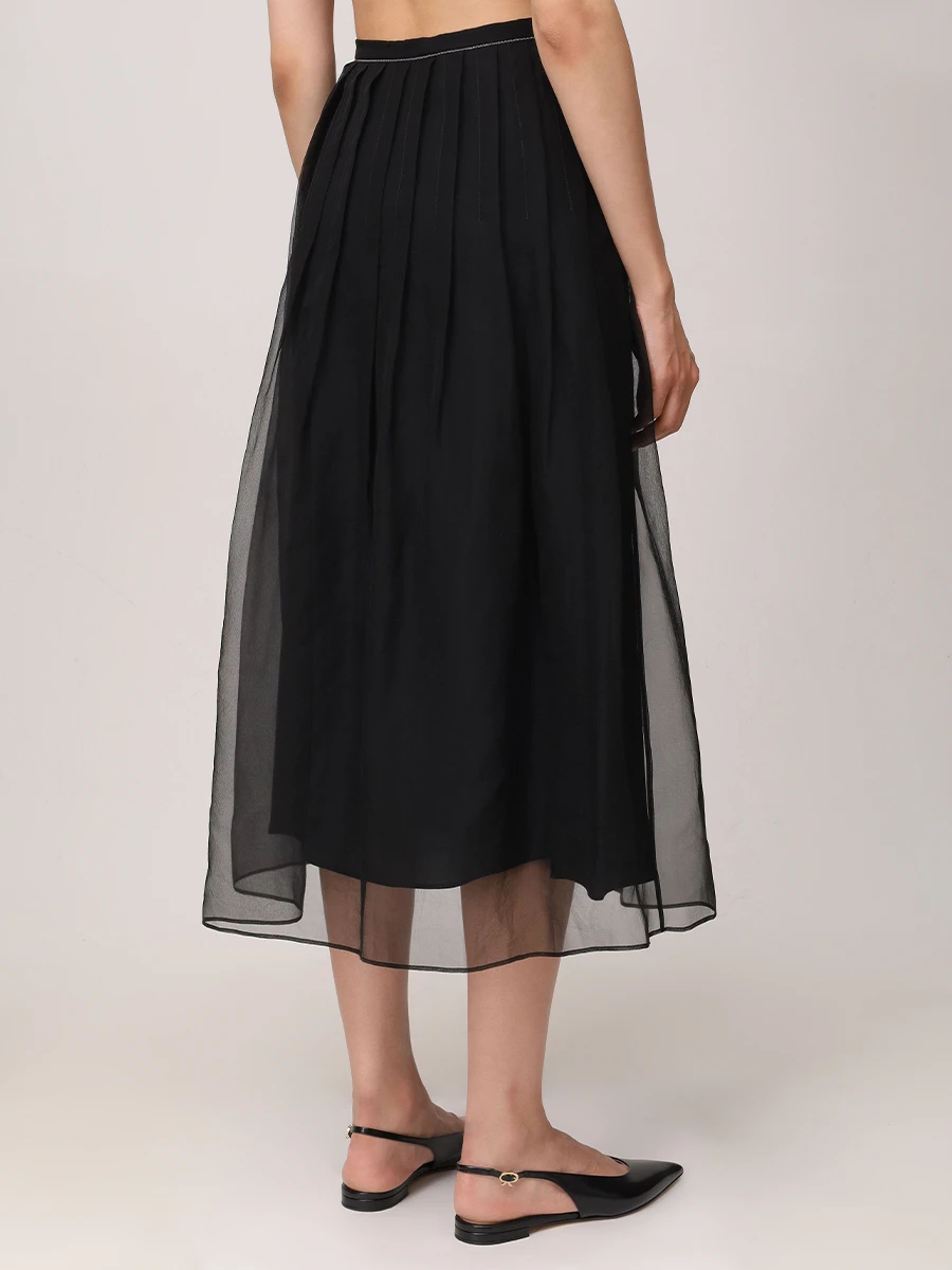 Юбка шелковая