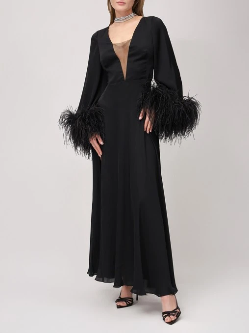 Платье Adele шелковое WHITE LILY