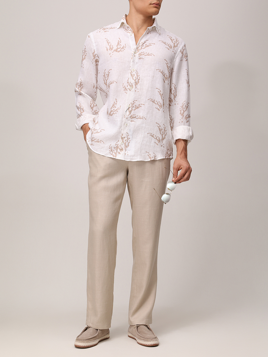 Брюки льняные