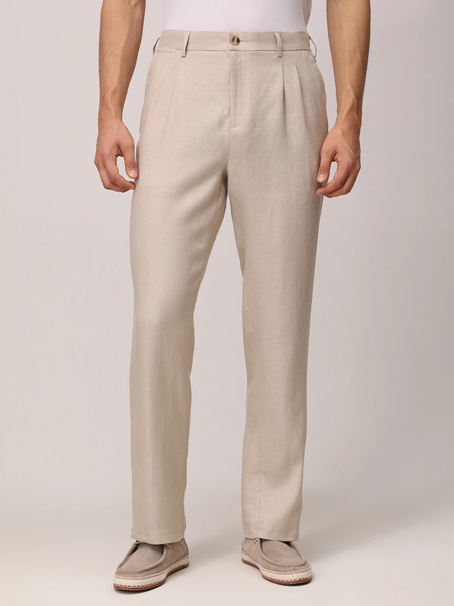 Брюки льняные