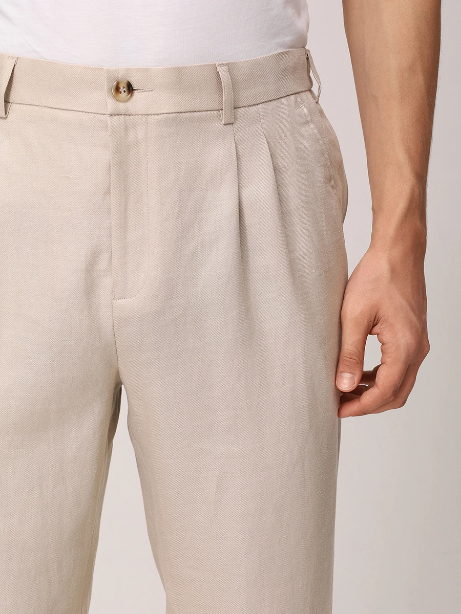 Брюки льняные