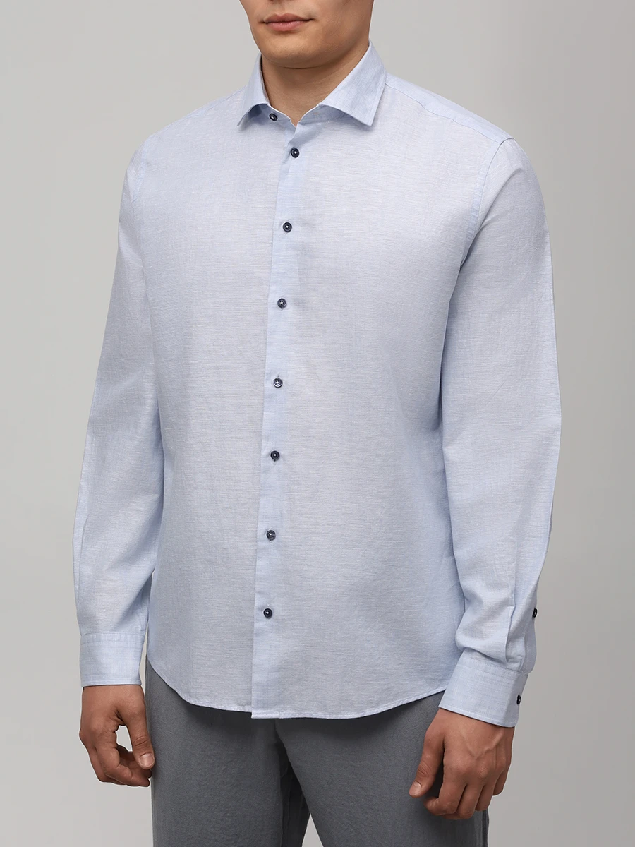 Рубашка Regular Fit однотонная