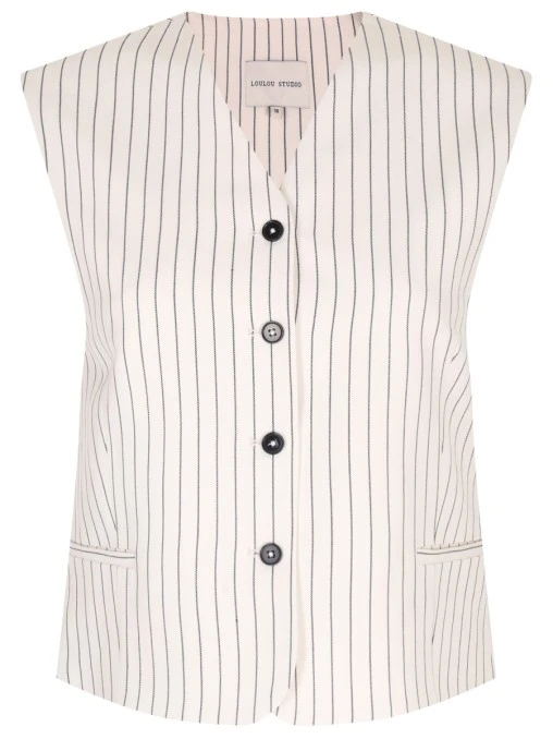 Жилет из вискозы и льна LOU LOU DE SAISON