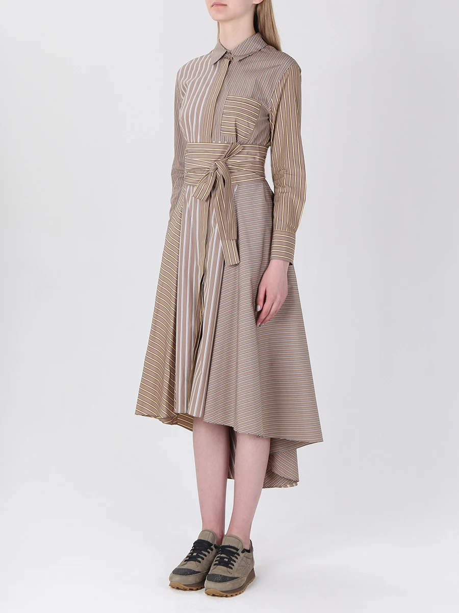 Платье из поплина в полоску