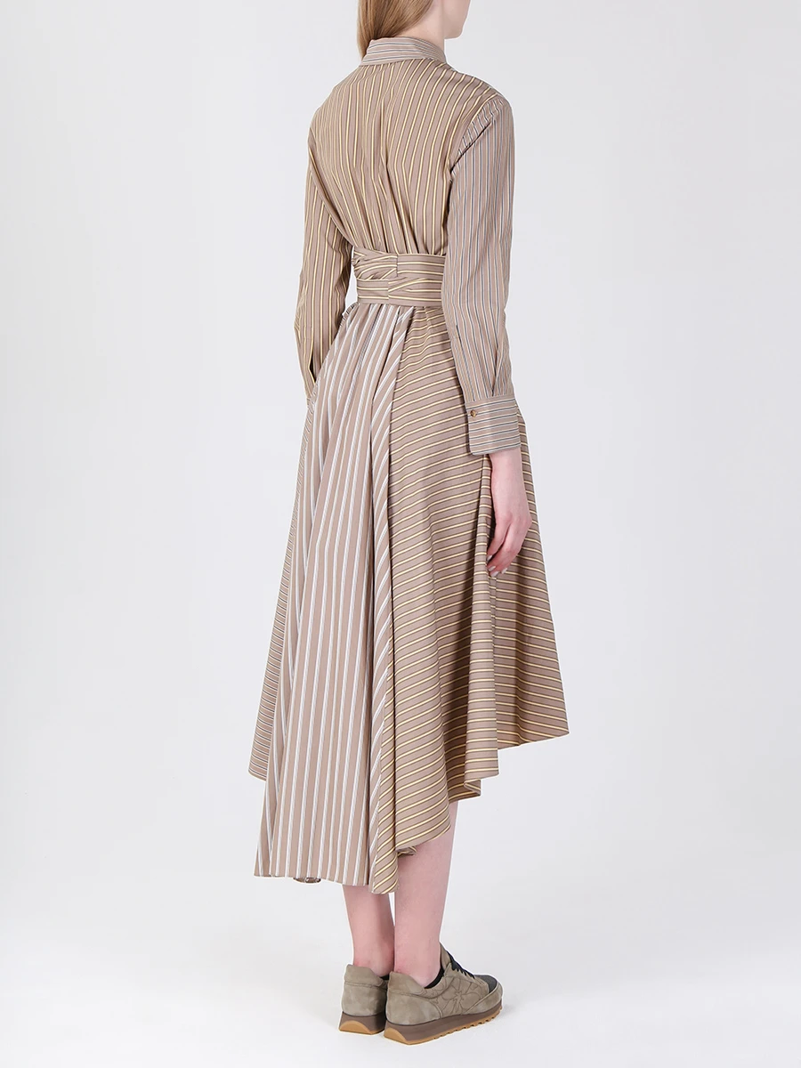 Платье из поплина в полоску