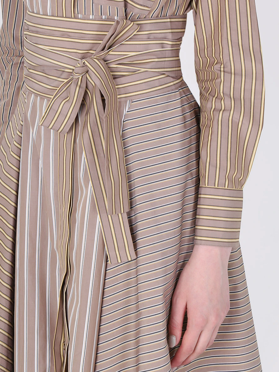 Платье из поплина в полоску