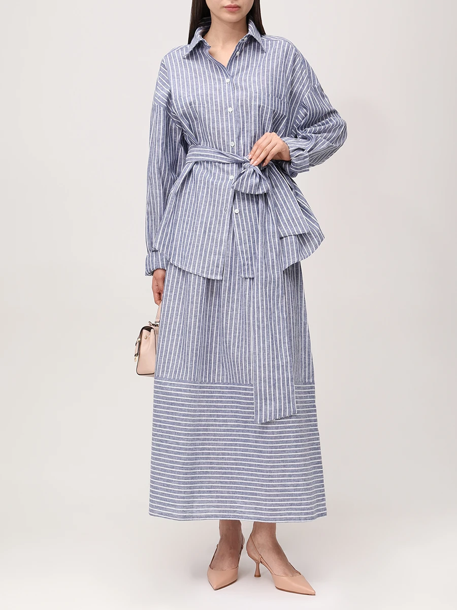 Юбка изо льна и хлопка