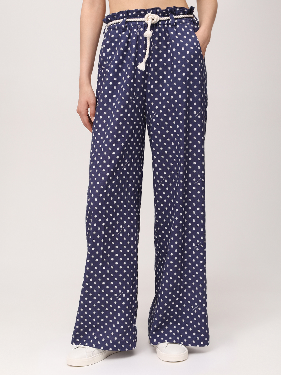 Брюки изо льна и вискозы