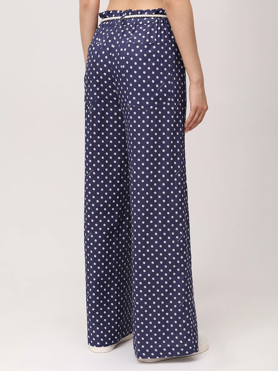 Брюки изо льна и вискозы