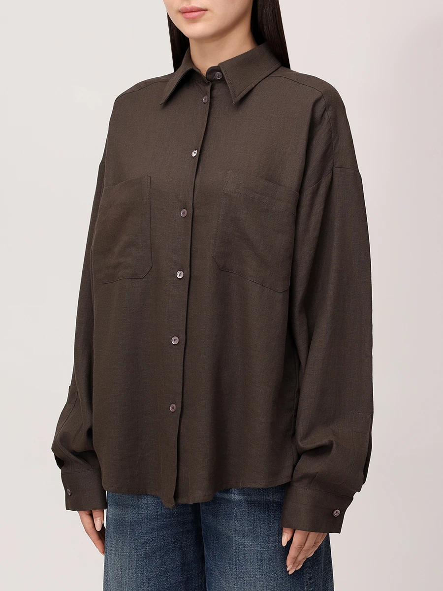 Рубашка изо льна и вискозы