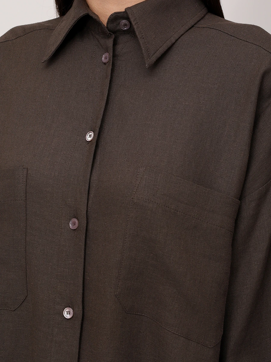 Рубашка изо льна и вискозы