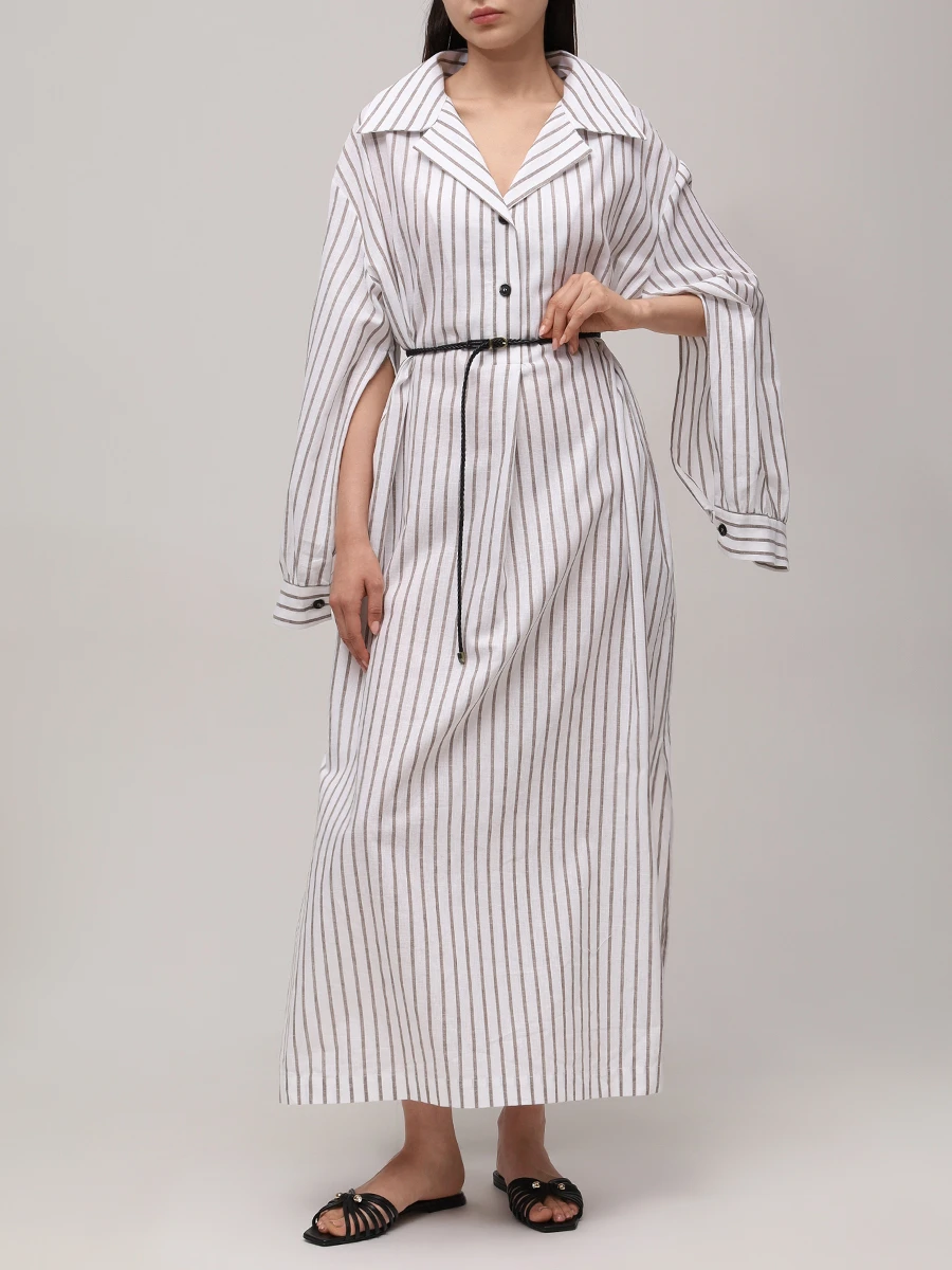 Платье изо льна и хлопка