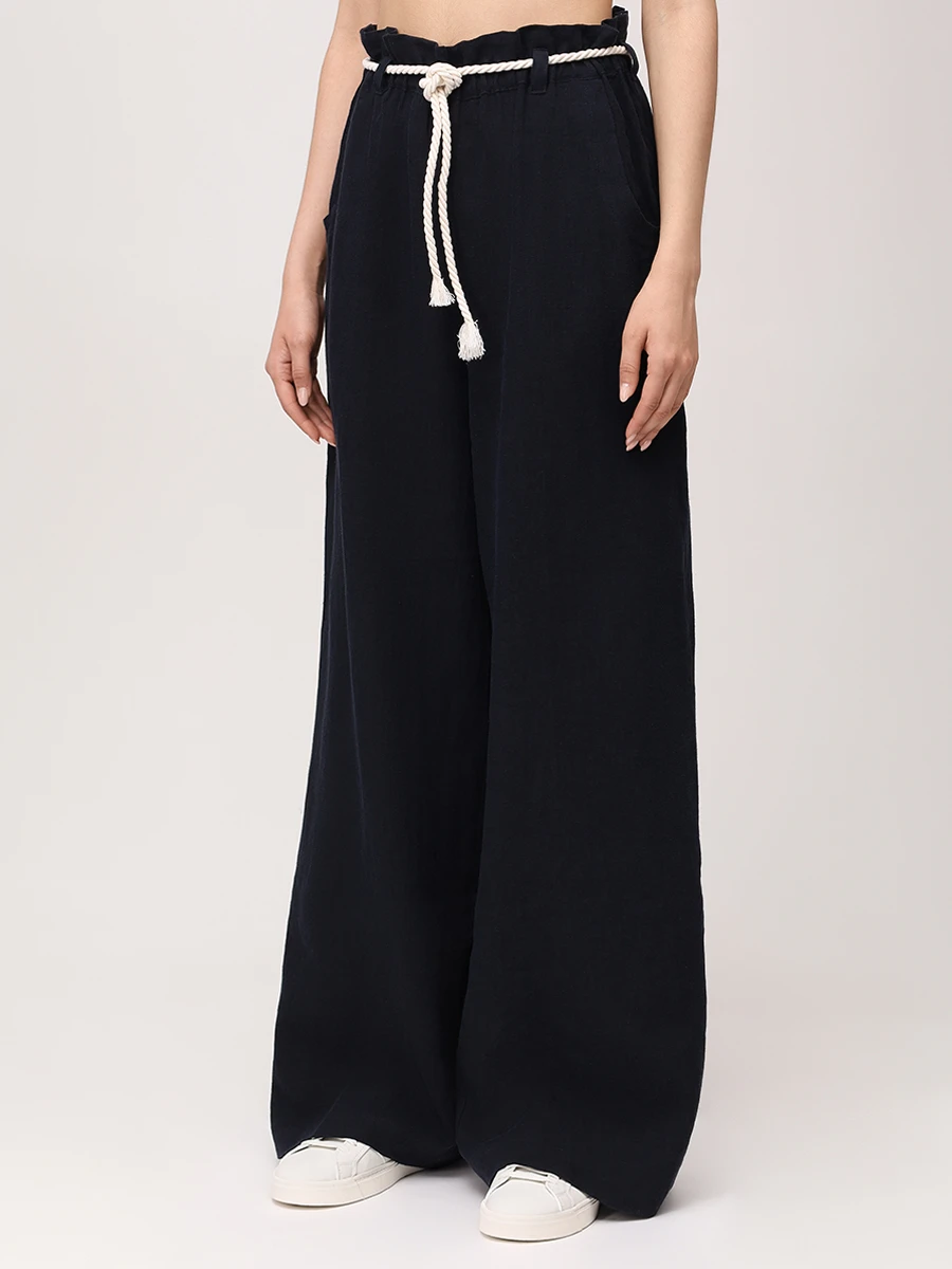 Брюки из хлопка и льна