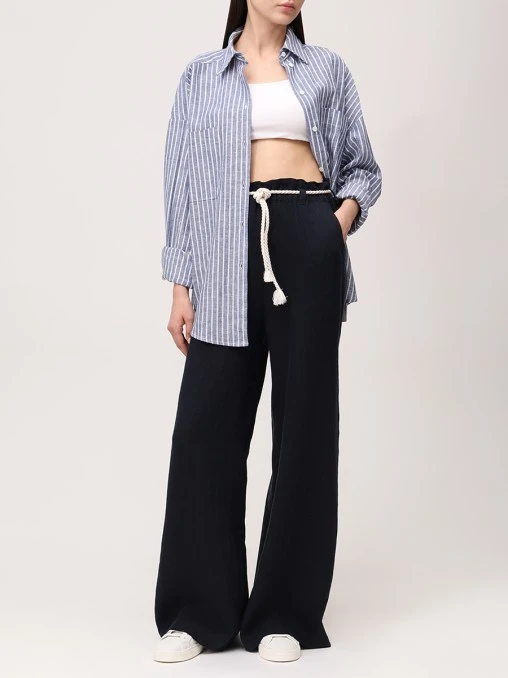 Брюки из хлопка и льна BALLANTYNE