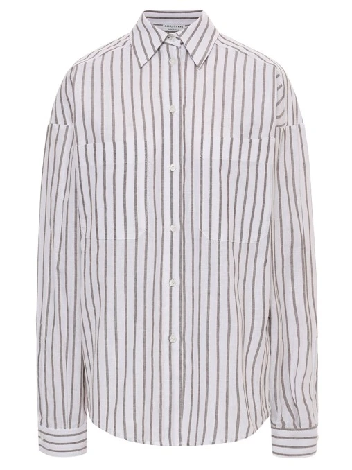 Рубашка изо льна и вискозы BALLANTYNE