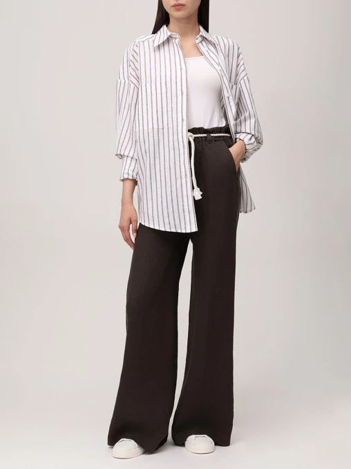 Брюки из хлопка и льна BALLANTYNE