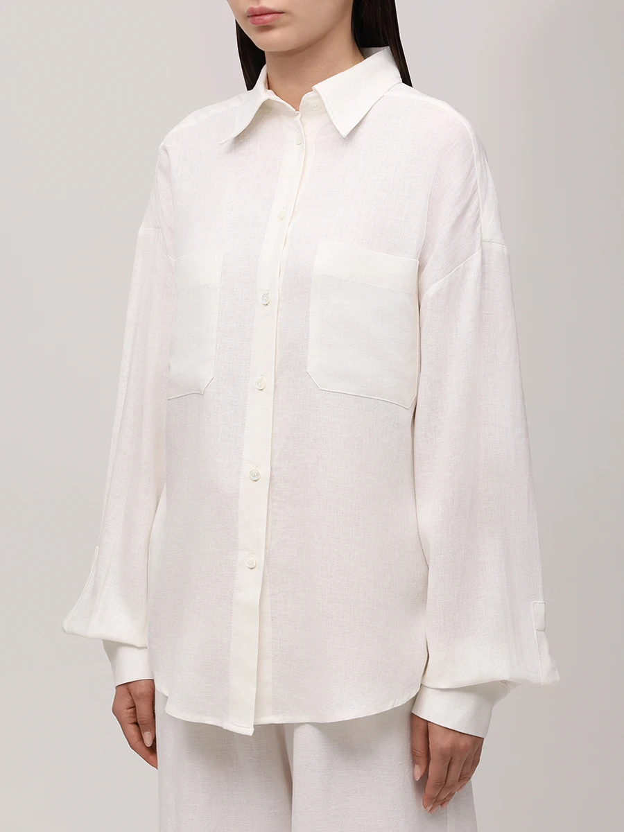 Рубашка изо льна и вискозы