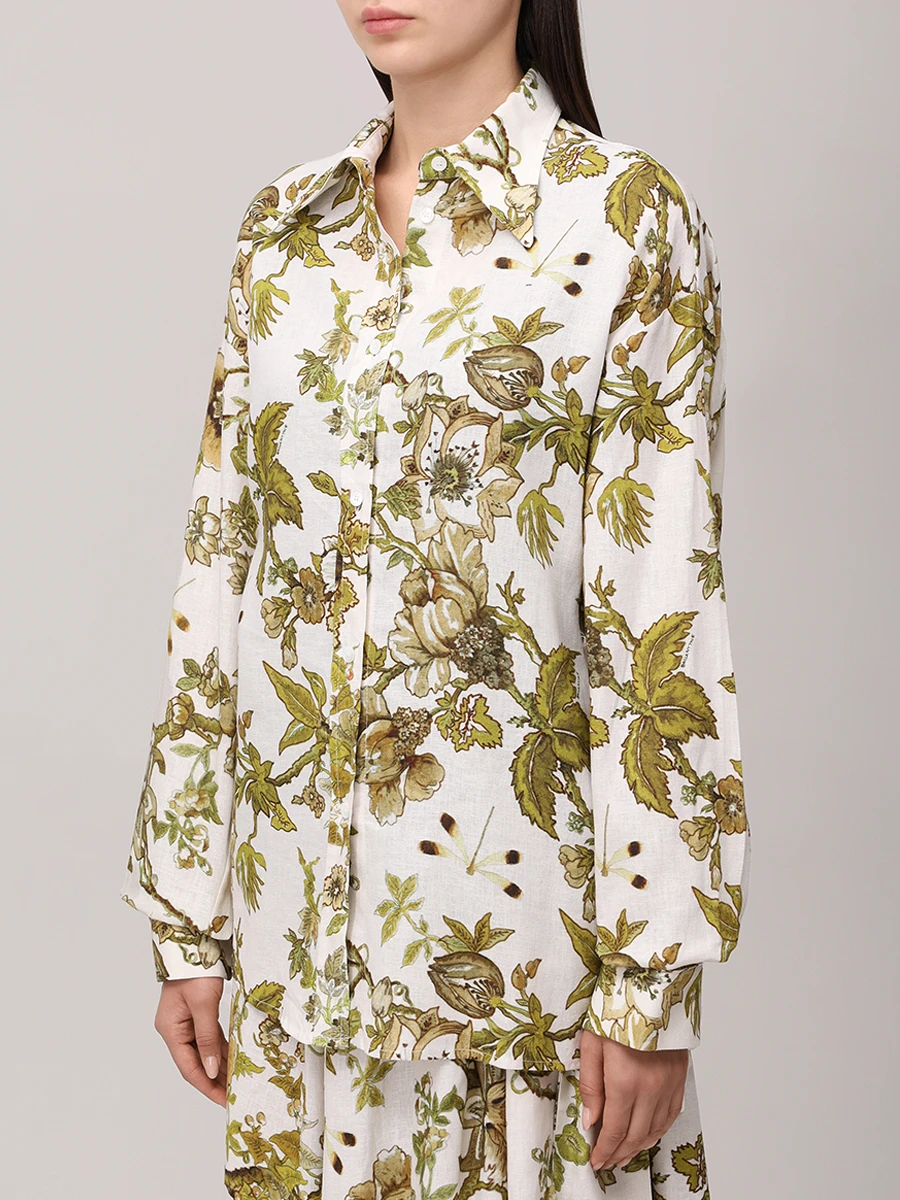 Рубашка изо льна и вискозы