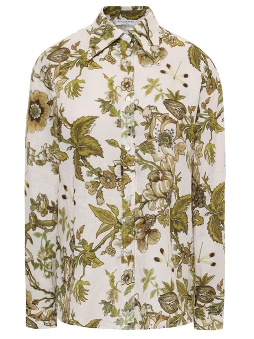 Рубашка изо льна и вискозы BALLANTYNE