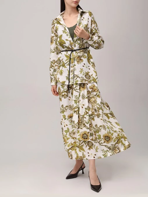 Рубашка изо льна и вискозы BALLANTYNE