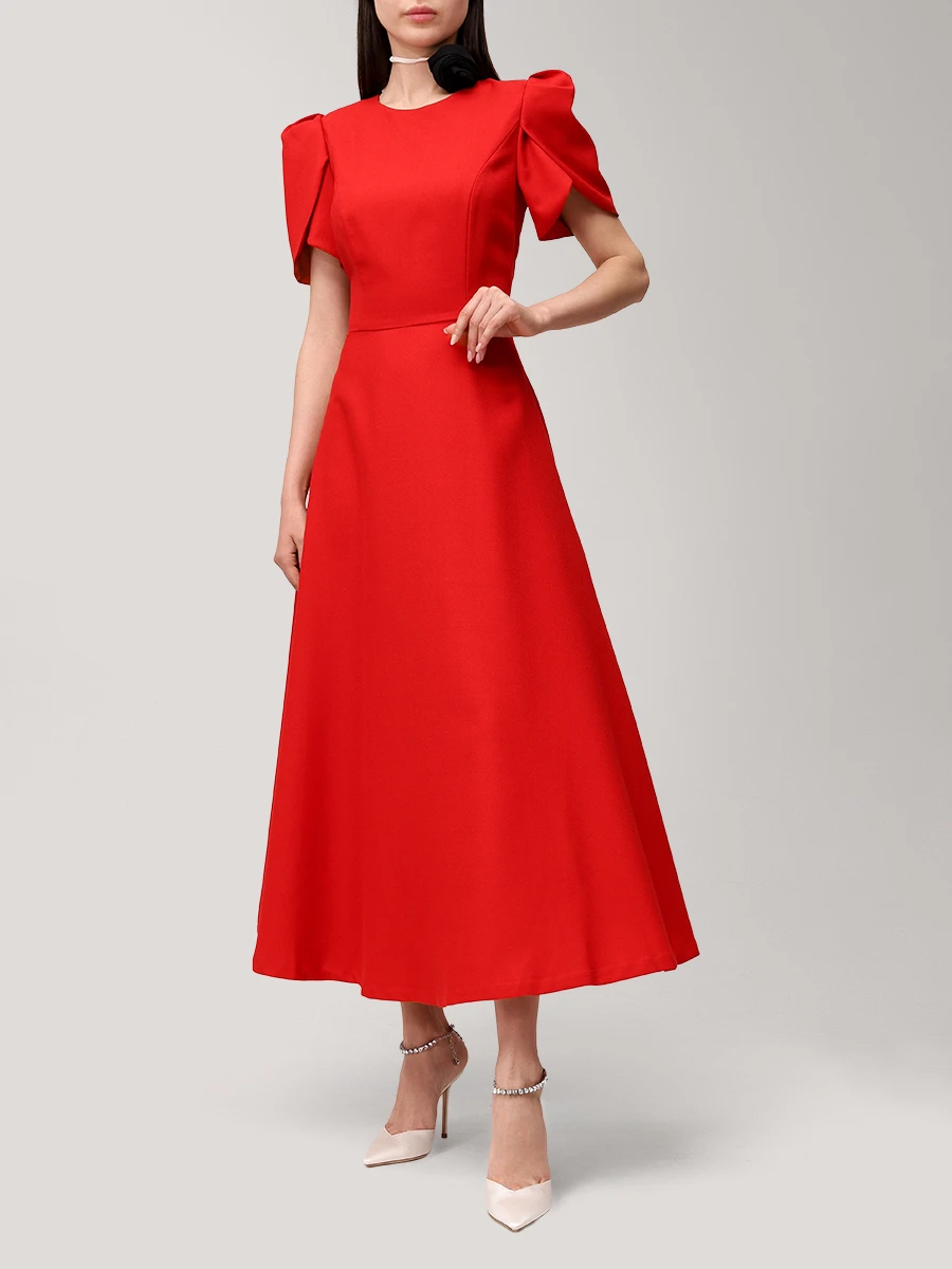 Платье однотонное