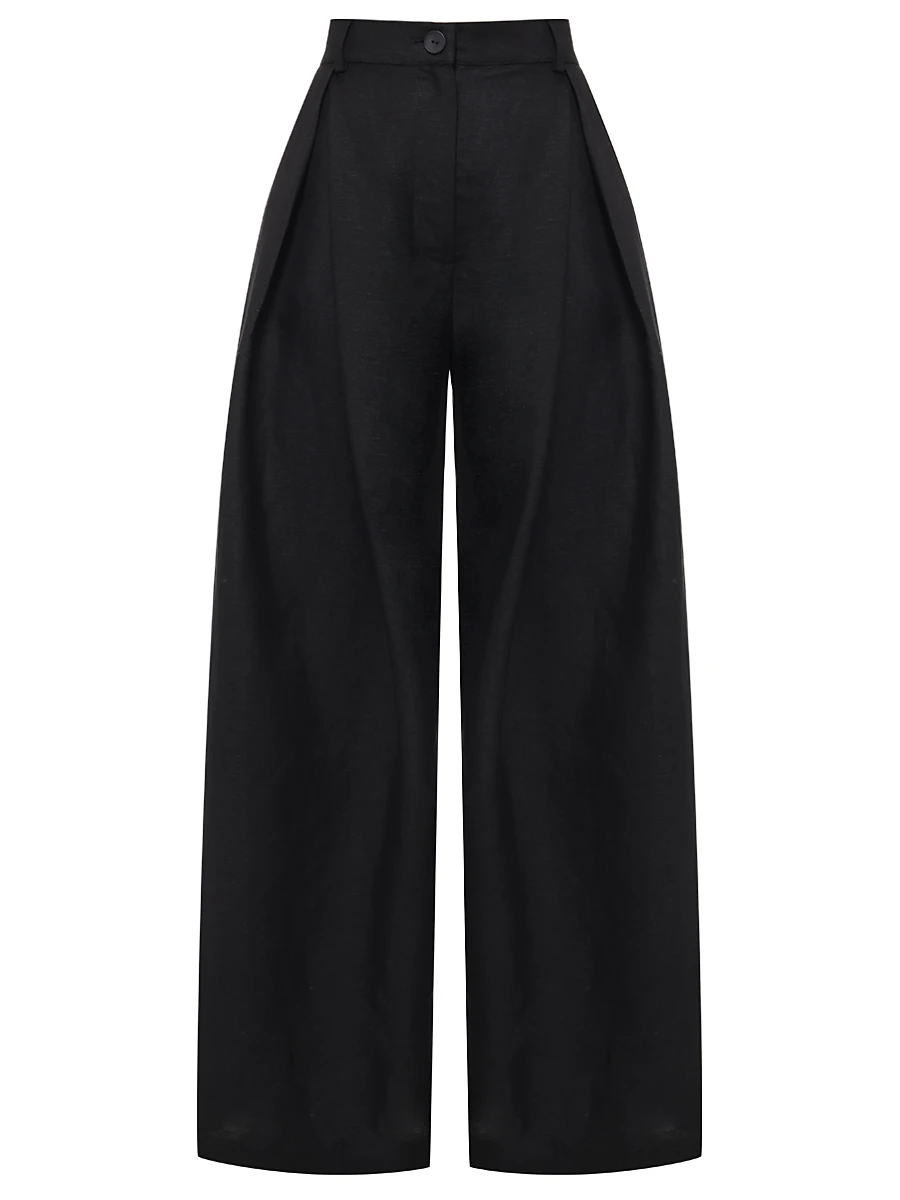 Брюки-палаццо льняные