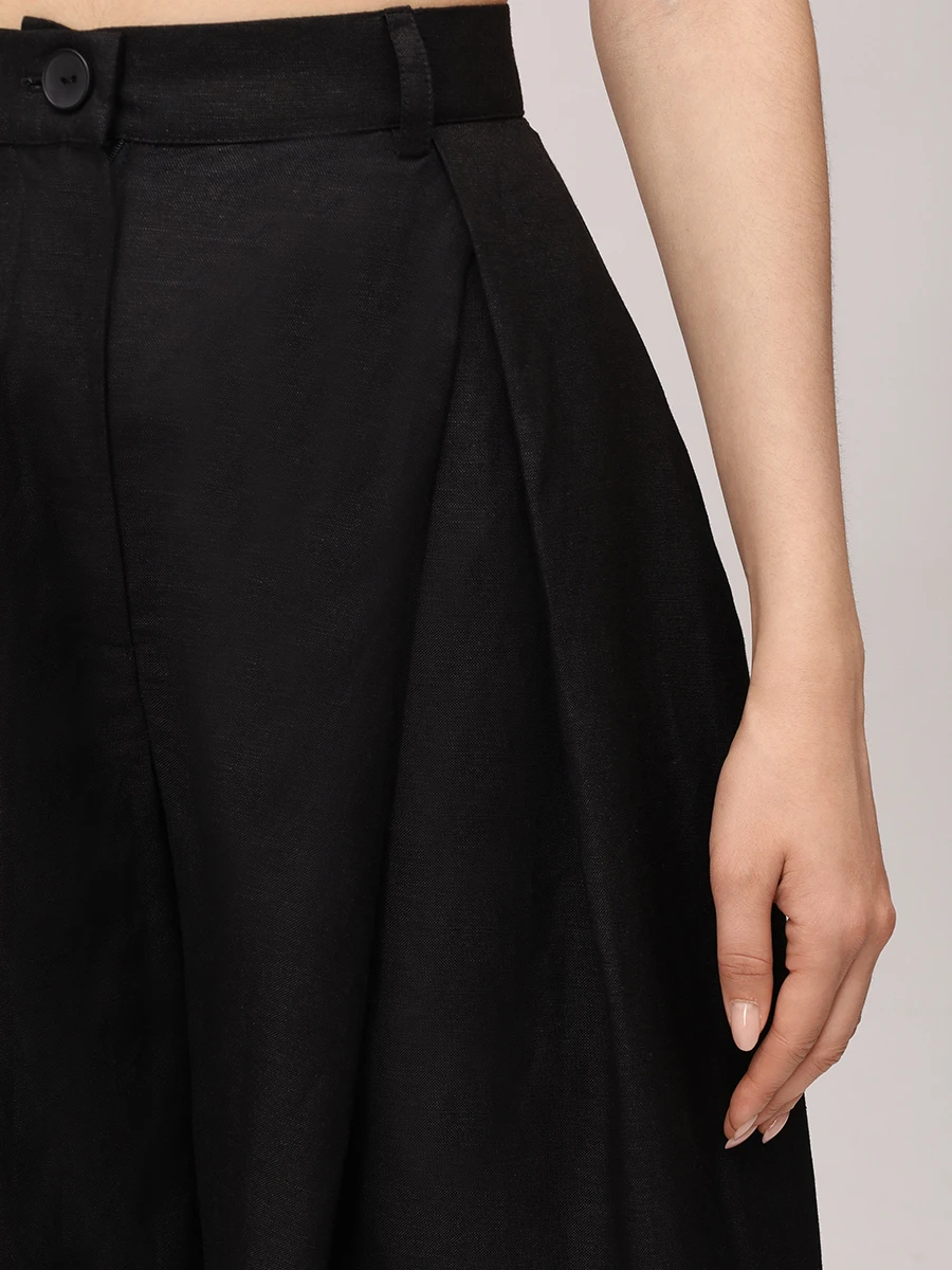 Брюки-палаццо льняные