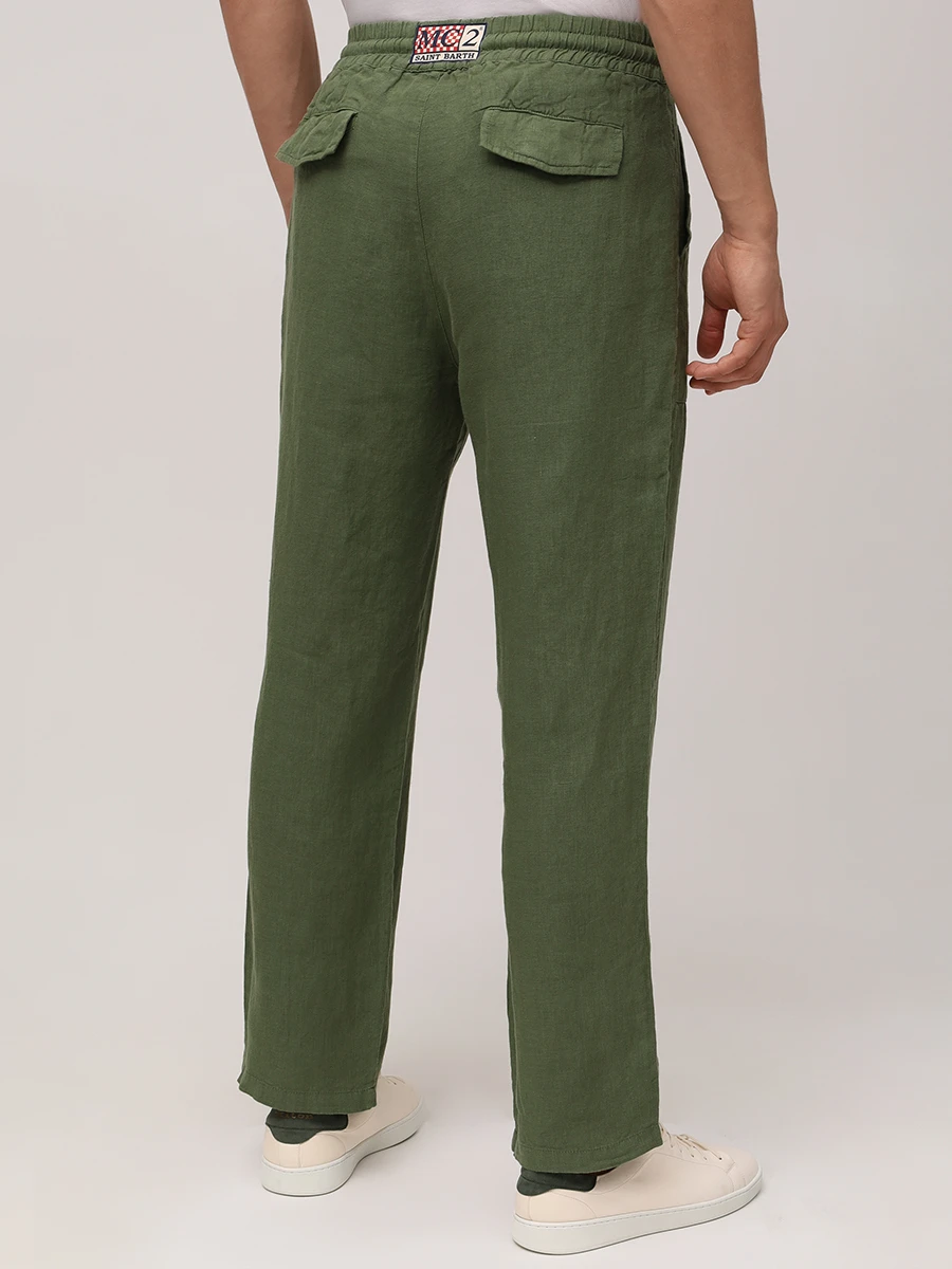 Брюки льняные